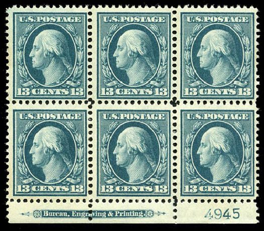 US Stamp Price Scott 339: 13c 1909 Washington. Matthew Bennett International, Apr 2008, Sale 326, Lot 337