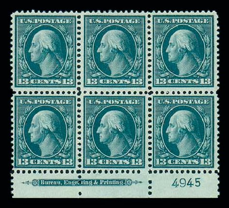 US Stamp Price Scott Catalogue # 339: 1909 13c Washington. Matthew Bennett International, Jun 2007, Sale 319, Lot 1361