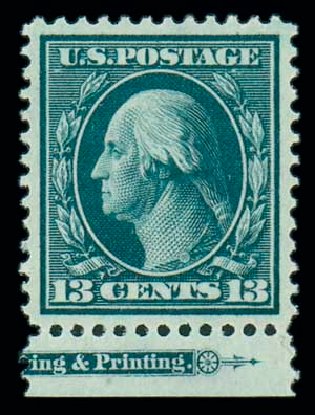 Price of US Stamps Scott Catalog #339 - 13c 1909 Washington. Matthew Bennett International, Oct 2007, Sale 322, Lot 2175