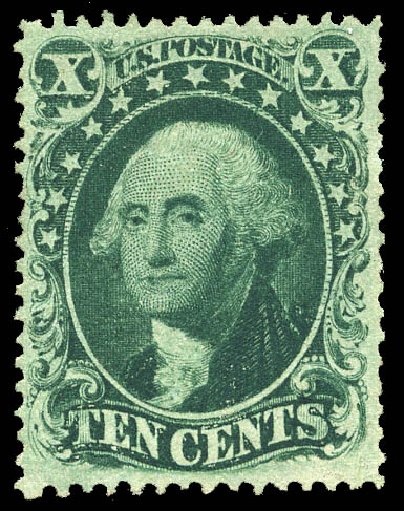 Costs of US Stamps Scott Catalog 34 - 1857 10c Washington. Matthew Bennett International, May 2014, Sale 350, Lot 77