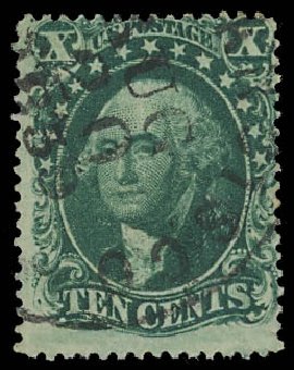 Price of US Stamp Scott Catalogue #34: 10c 1857 Washington. Daniel Kelleher Auctions, Jul 2011, Sale 625, Lot 697