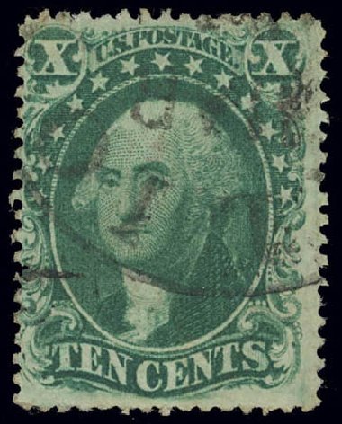 Price of US Stamp Scott Cat. #34 - 10c 1857 Washington. Daniel Kelleher Auctions, Feb 2013, Sale 634, Lot 37