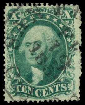 Price of US Stamps Scott Catalogue #34: 10c 1857 Washington. Daniel Kelleher Auctions, Mar 2014, Sale 648, Lot 2027