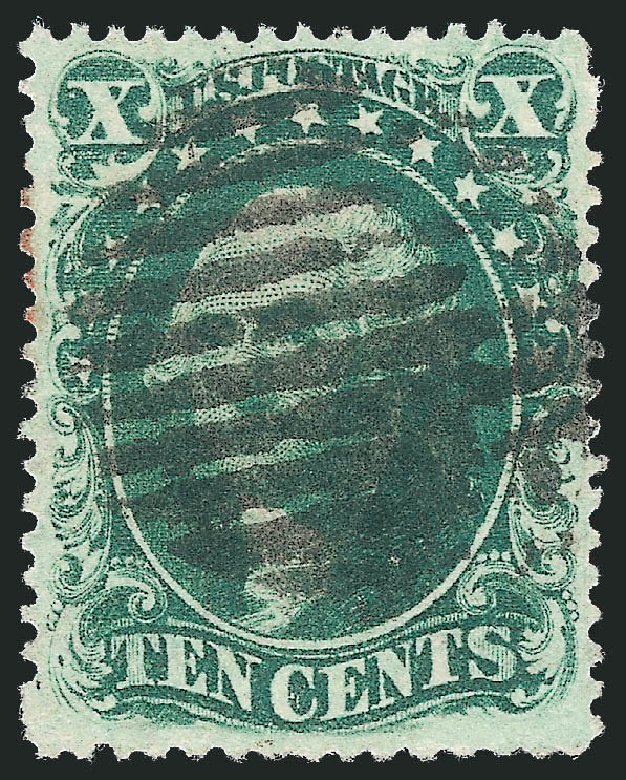 US Stamp Values Scott Catalog # 34: 1857 10c Washington. Robert Siegel Auction Galleries, Dec 2014, Sale 1090, Lot 1167