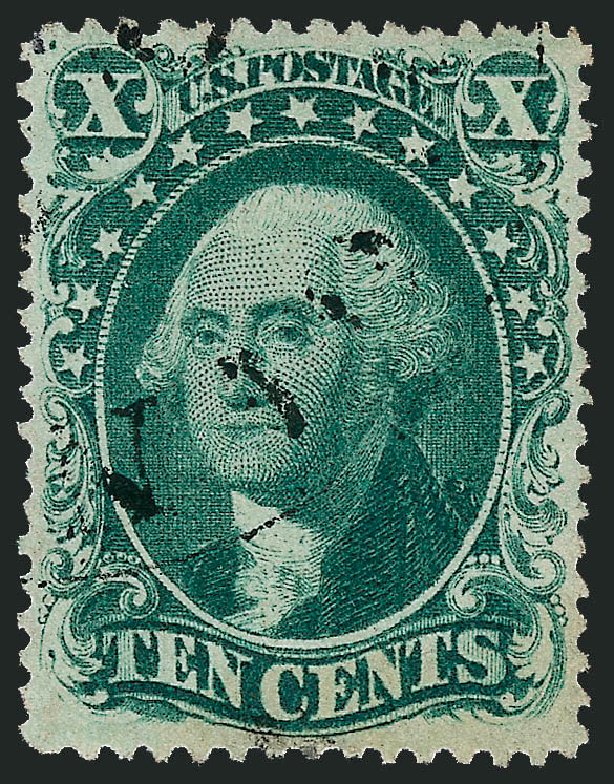 US Stamp Value Scott Cat. #34 - 1857 10c Washington. Robert Siegel Auction Galleries, Oct 2010, Sale 997, Lot 5277