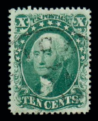 Prices of US Stamps Scott Catalog 34 - 1857 10c Washington. Matthew Bennett International, Oct 2007, Sale 320, Lot 389