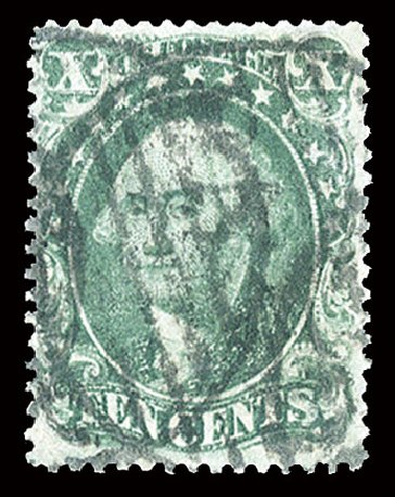 Price of US Stamp Scott Catalog 34: 1857 10c Washington. Cherrystone Auctions, May 2013, Sale 201305, Lot 39