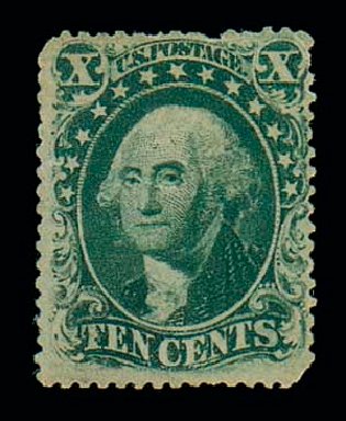 Prices of US Stamp Scott 34: 1857 10c Washington. Matthew Bennett International, Dec 2007, Sale 325, Lot 1470