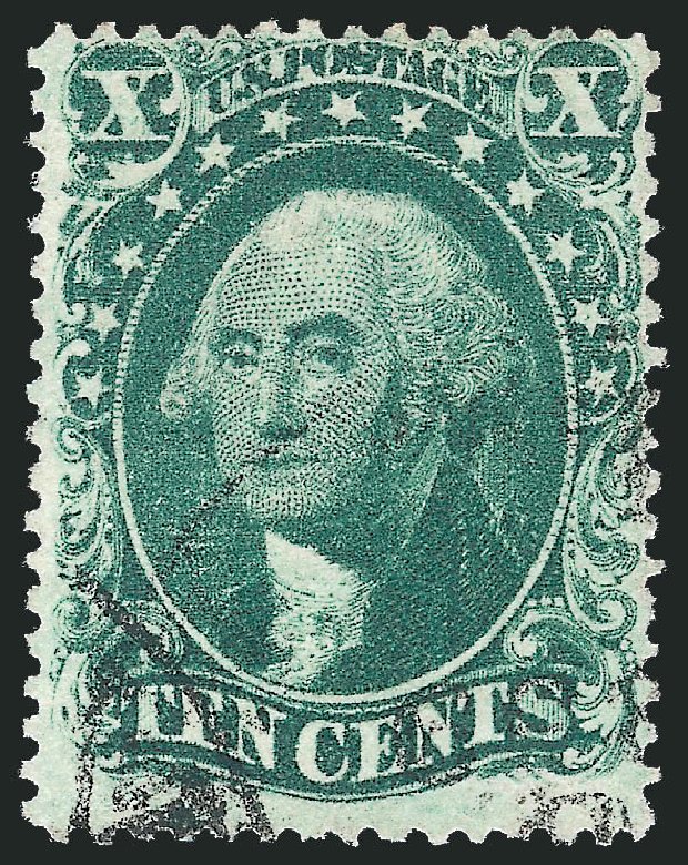 Values of US Stamps Scott #34 - 1857 10c Washington. Robert Siegel Auction Galleries, Oct 2011, Sale 1014, Lot 1110