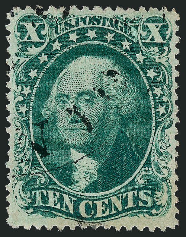 US Stamp Value Scott Catalog #34: 1857 10c Washington. Robert Siegel Auction Galleries, Dec 2008, Sale 967, Lot 4140