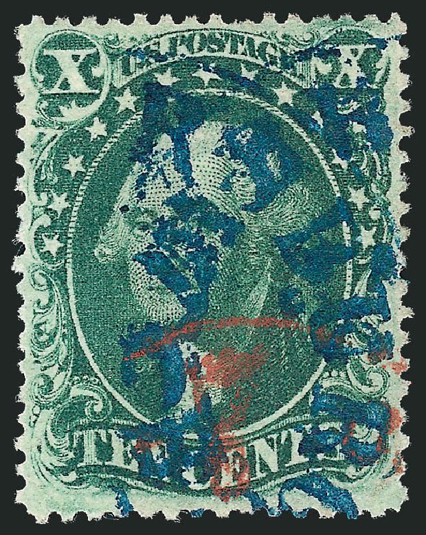 US Stamps Value Scott Catalog #34: 10c 1857 Washington. Robert Siegel Auction Galleries, Dec 2013, Sale 1062, Lot 151