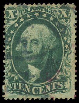 Cost of US Stamp Scott Cat. #34 - 10c 1857 Washington. Daniel Kelleher Auctions, Apr 2012, Sale 629, Lot 175