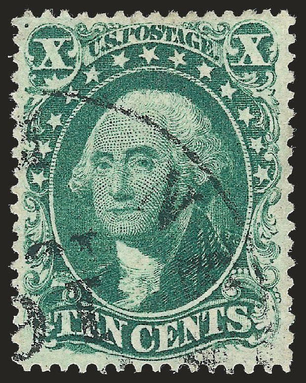 US Stamps Values Scott Cat. # 34 - 1857 10c Washington. Robert Siegel Auction Galleries, Jun 2010, Sale 992, Lot 2095
