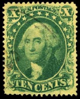 Price of US Stamp Scott Catalogue #34 - 10c 1857 Washington. Harmer-Schau Auction Galleries, Feb 2012, Sale 92, Lot 832