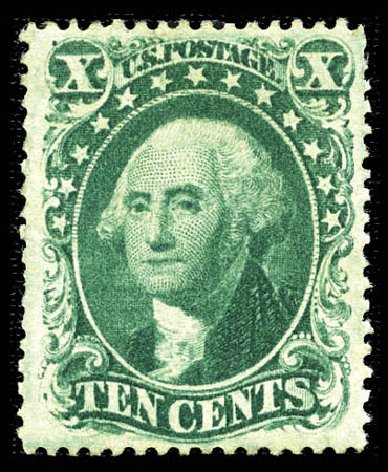 Cost of US Stamps Scott Catalogue #34: 1857 10c Washington. Matthew Bennett International, Feb 2012, Sale 340, Lot 123