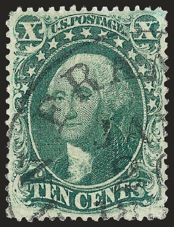 US Stamps Value Scott Catalog #34: 10c 1857 Washington. Robert Siegel Auction Galleries, Oct 2008, Sale 963, Lot 396
