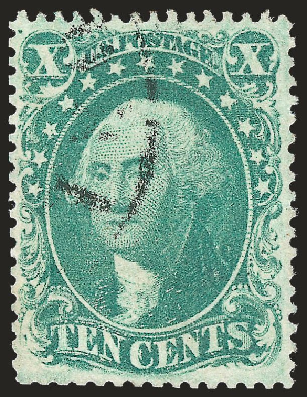 US Stamps Value Scott Catalog 34 - 10c 1857 Washington. Robert Siegel Auction Galleries, Apr 2010, Sale 984, Lot 176