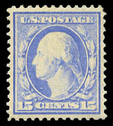 US Stamp Price Scott #340: 1909 15c Washington. Matthew Bennett International, Mar 2011, Sale 337, Lot 2817