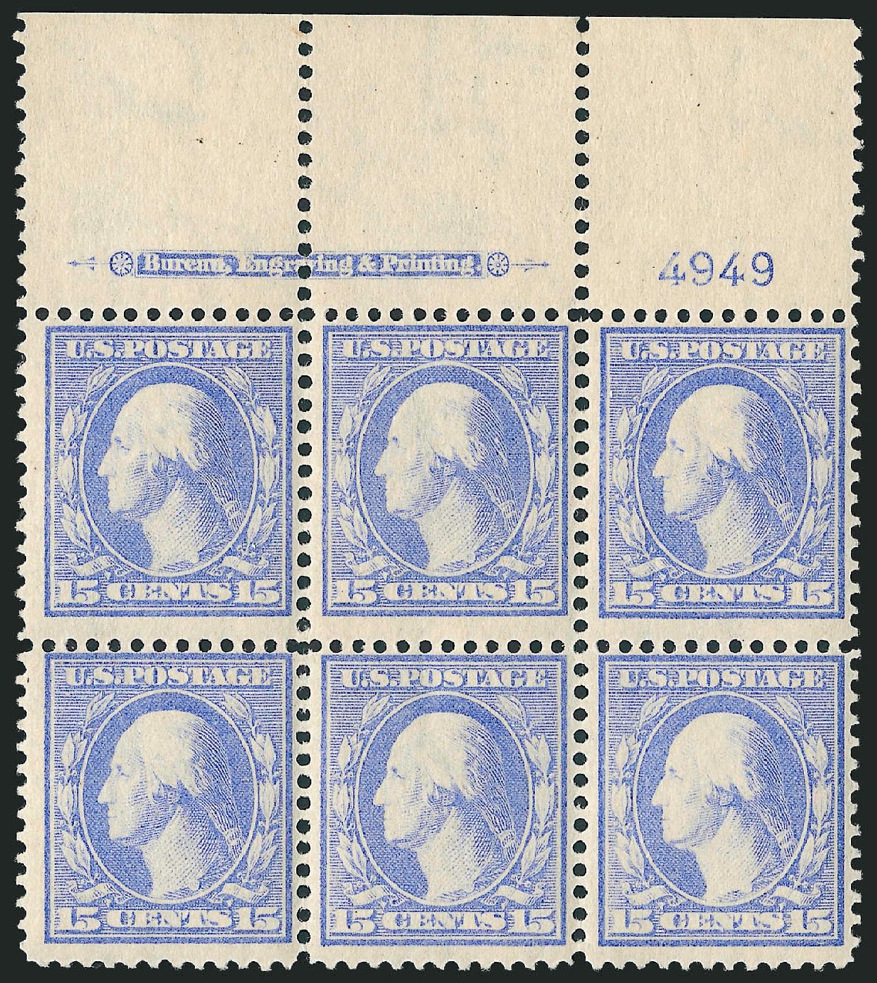 Costs of US Stamp Scott Cat. # 340: 15c 1909 Washington. Robert Siegel Auction Galleries, Apr 2009, Sale 971, Lot 1498