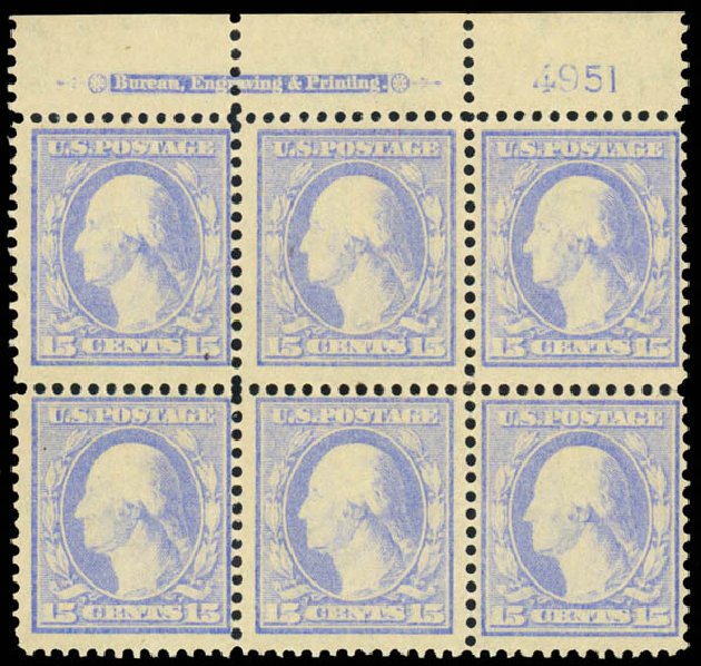Value of US Stamp Scott Catalog # 340: 1909 15c Washington. Daniel Kelleher Auctions, Dec 2013, Sale 640, Lot 321