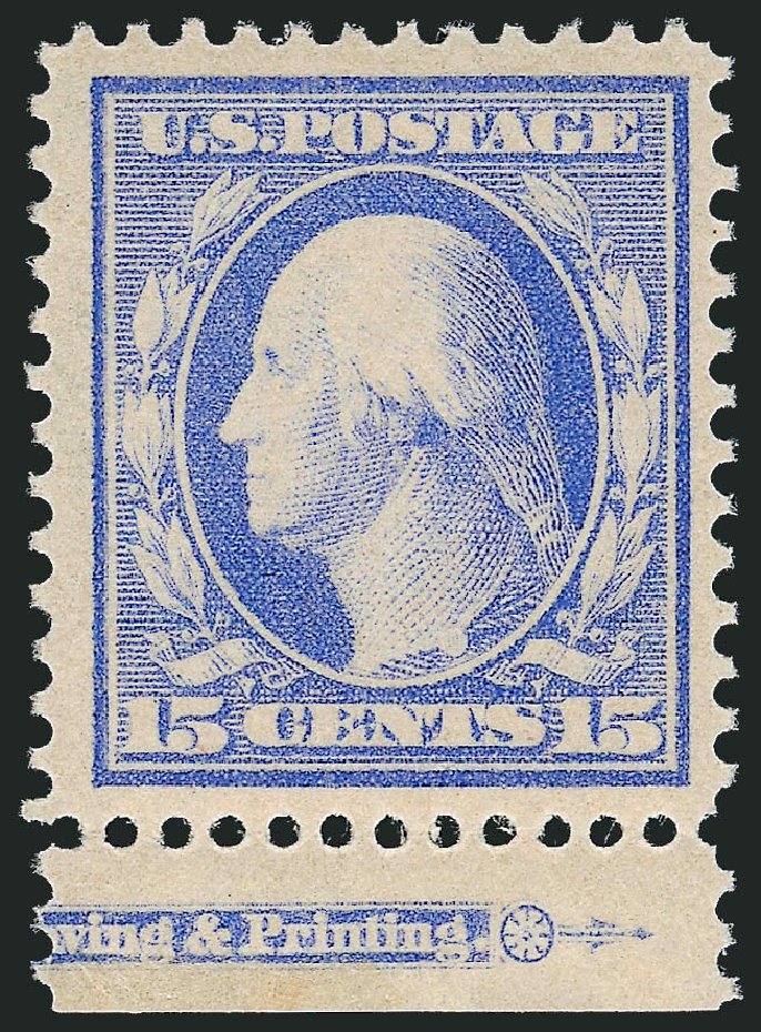 US Stamps Values Scott Catalog # 340 - 15c 1909 Washington. Robert Siegel Auction Galleries, Oct 2010, Sale 997, Lot 5885