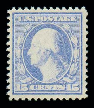Costs of US Stamps Scott Catalogue #340: 1909 15c Washington. Matthew Bennett International, Jun 2007, Sale 319, Lot 1362