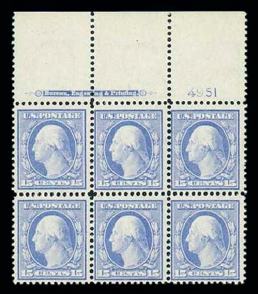 Costs of US Stamps Scott Catalogue #340: 15c 1909 Washington. Matthew Bennett International, Jun 2007, Sale 319, Lot 1363