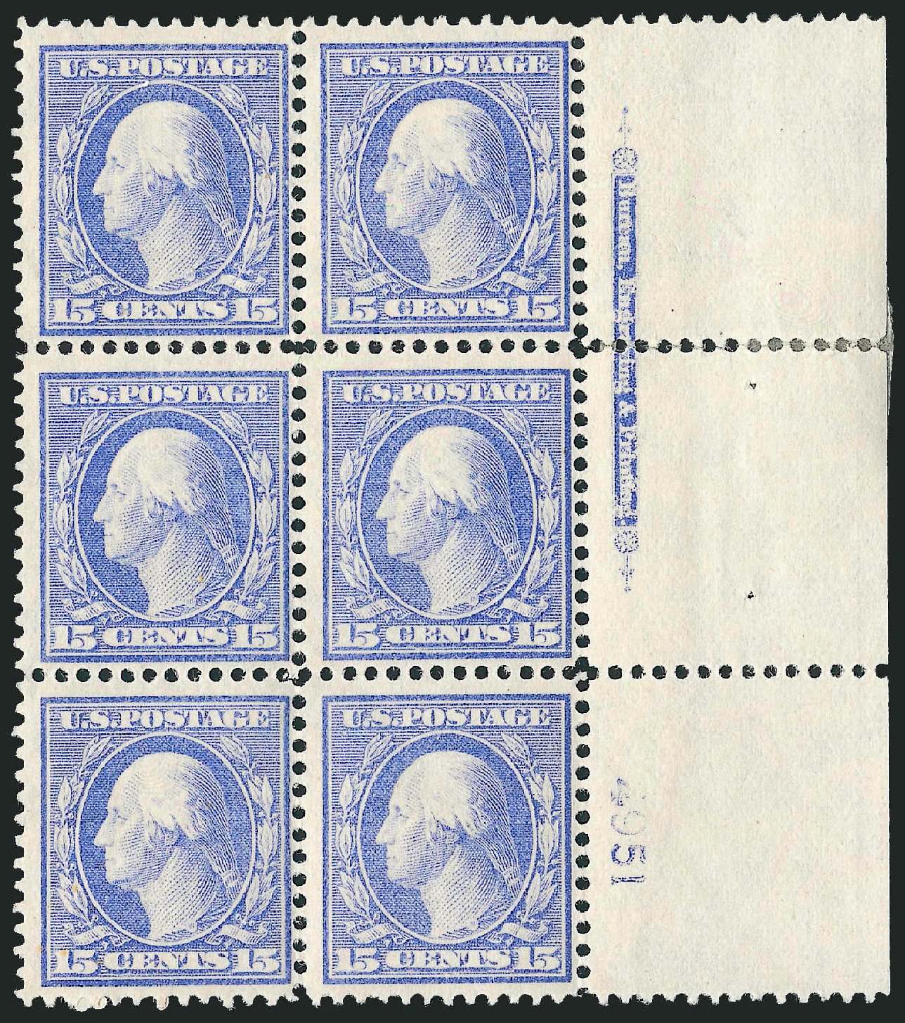 Values of US Stamp Scott Catalog 340 - 1909 15c Washington. Robert Siegel Auction Galleries, Apr 2009, Sale 971, Lot 1503