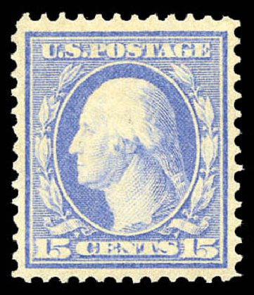 US Stamp Prices Scott Cat. 340 - 1909 15c Washington. Matthew Bennett International, Mar 2011, Sale 337, Lot 2816