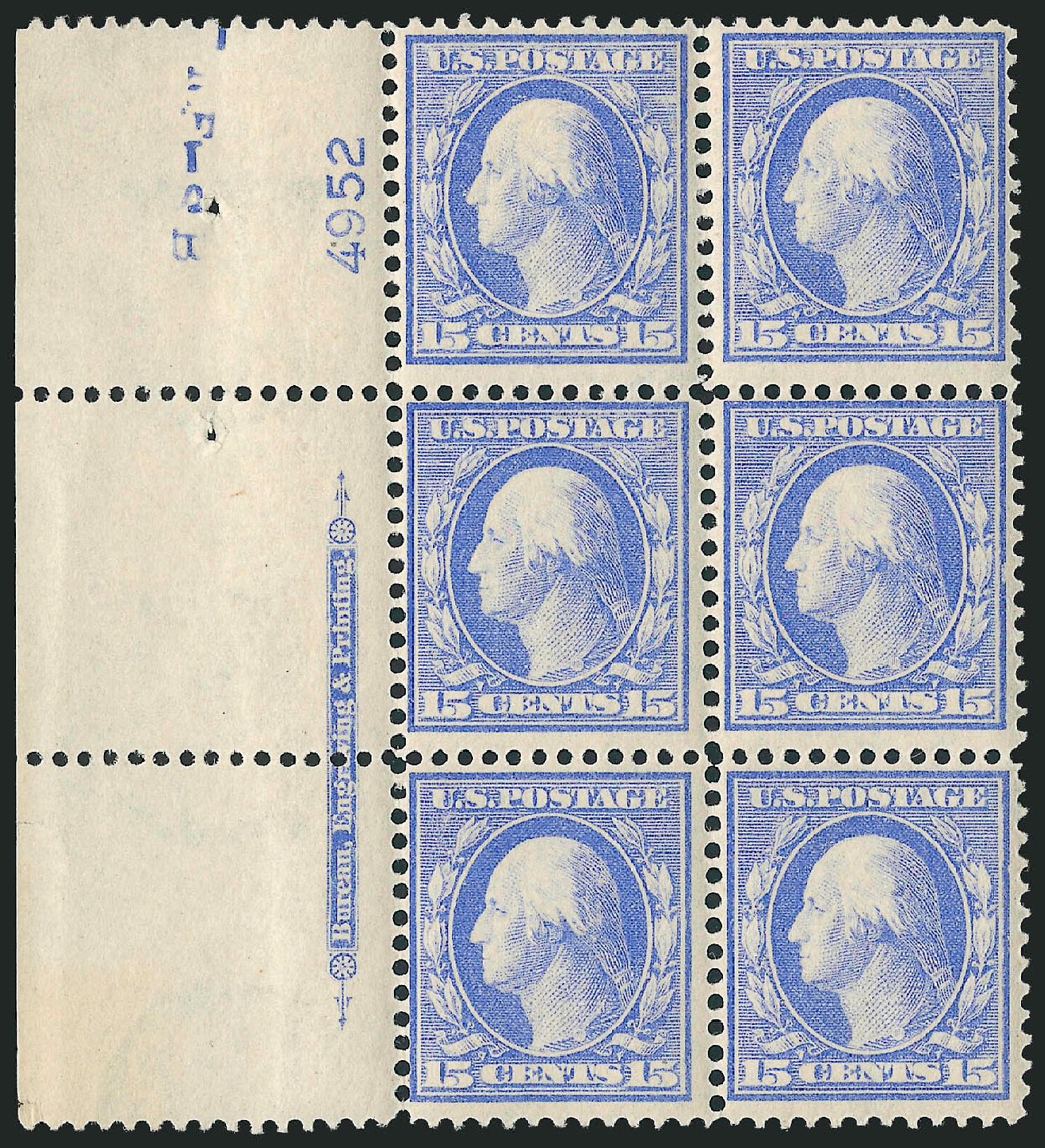 Values of US Stamp Scott # 340: 1909 15c Washington. Robert Siegel Auction Galleries, Apr 2009, Sale 971, Lot 1506