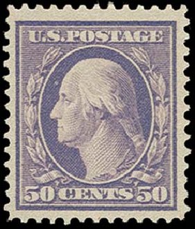 Price of US Stamp Scott Catalog 341 - 50c 1909 Washington. H.R. Harmer, Oct 2014, Sale 3006, Lot 1327