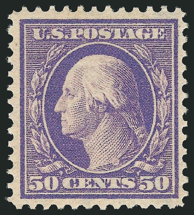 US Stamps Values Scott #341: 50c 1909 Washington. Robert Siegel Auction Galleries, Dec 2011, Sale 1017, Lot 767