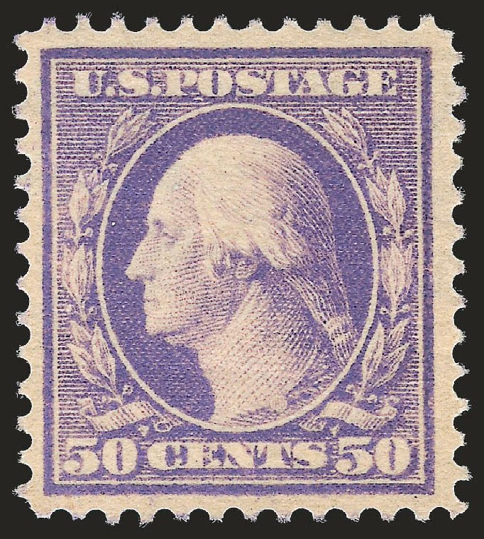 US Stamp Values Scott Catalogue #341: 50c 1909 Washington. Robert Siegel Auction Galleries, Jun 2010, Sale 992, Lot 2427