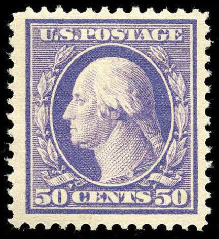 Price of US Stamp Scott Catalog # 341: 50c 1909 Washington. Matthew Bennett International, Apr 2008, Sale 326, Lot 338