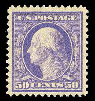 Values of US Stamps Scott Catalog # 341 - 50c 1909 Washington. Matthew Bennett International, Sep 2010, Sale 333, Lot 3728