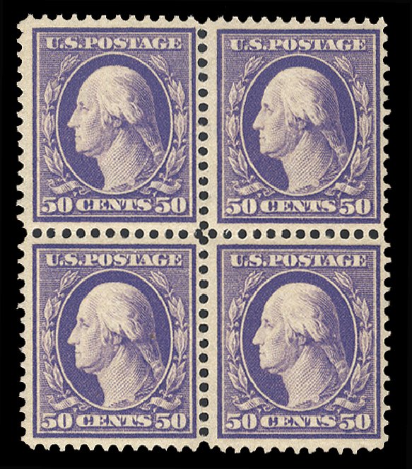 Value of US Stamp Scott Catalog 341 - 1909 50c Washington. Cherrystone Auctions, Feb 2011, Sale 201102, Lot 88