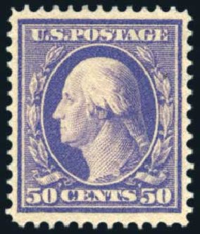 US Stamp Value Scott 341: 50c 1909 Washington. Harmer-Schau Auction Galleries, Aug 2011, Sale 90, Lot 1478