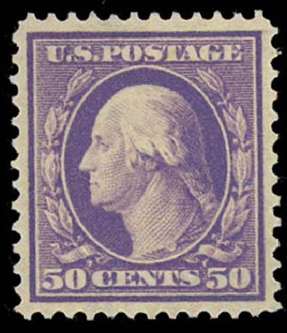 US Stamps Value Scott Catalogue 341 - 50c 1909 Washington. Daniel Kelleher Auctions, Oct 2011, Sale 626, Lot 328