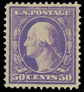 US Stamps Price Scott Catalogue 341: 50c 1909 Washington. Daniel Kelleher Auctions, Oct 2012, Sale 632, Lot 1278