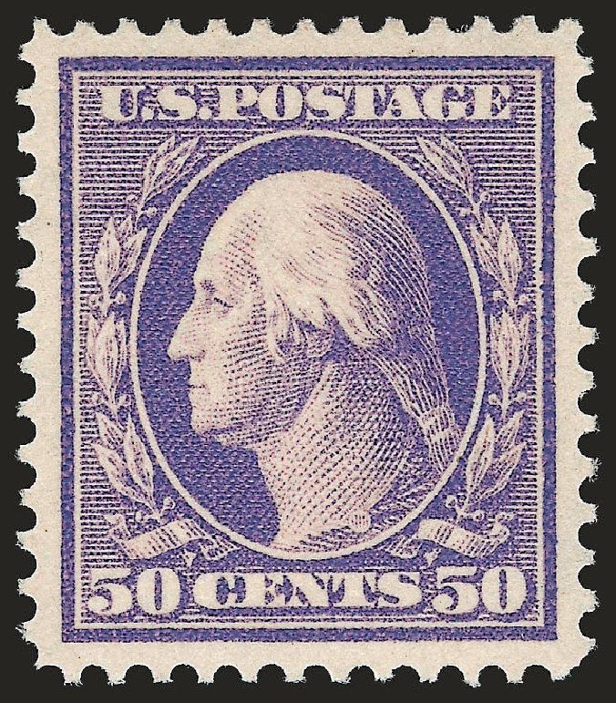US Stamps Prices Scott Cat. 341 - 1909 50c Washington. Robert Siegel Auction Galleries, Jun 2010, Sale 992, Lot 2428