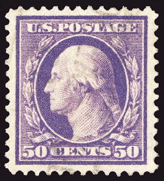 Values of US Stamps Scott Catalogue 341: 50c 1909 Washington. Spink Shreves Galleries, Jan 2014, Sale 146, Lot 369