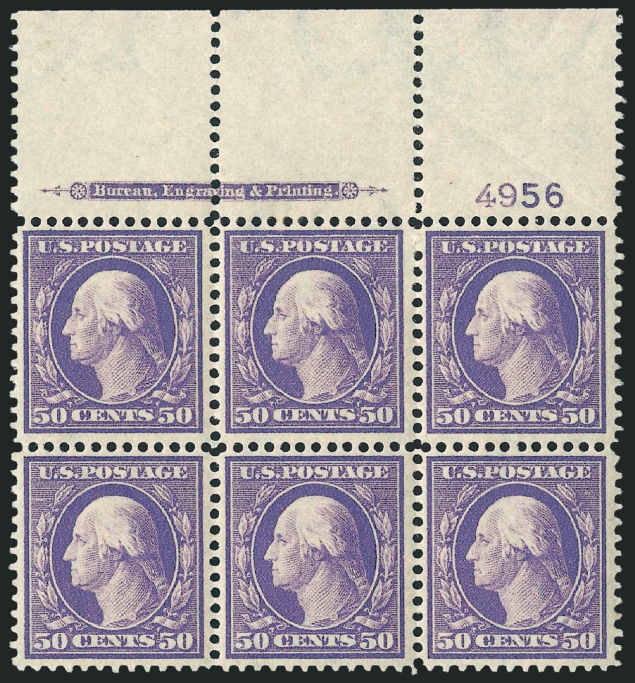 Values of US Stamps Scott Catalog 341 - 1909 50c Washington. Robert Siegel Auction Galleries, Apr 2009, Sale 971, Lot 1511
