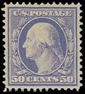 US Stamp Price Scott Catalogue # 341: 1909 50c Washington. H.R. Harmer, Jun 2013, Sale 3003, Lot 1244