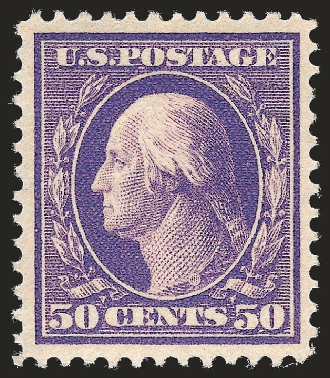 Values of US Stamps Scott Catalog # 341: 1909 50c Washington. Robert Siegel Auction Galleries, Sep 2008, Sale 962, Lot 2654