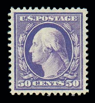 US Stamps Values Scott Catalogue #341: 50c 1909 Washington. Matthew Bennett International, Jun 2007, Sale 319, Lot 1365