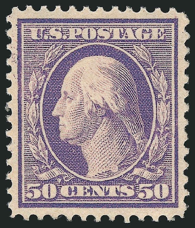 US Stamp Values Scott 341 - 1909 50c Washington. Robert Siegel Auction Galleries, Mar 2012, Sale 1019, Lot 725