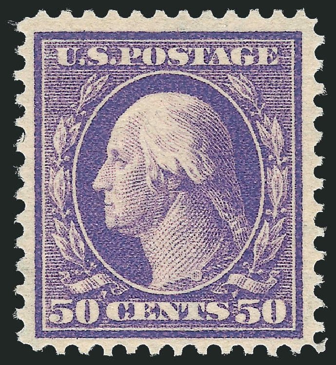 US Stamps Price Scott #341: 50c 1909 Washington. Robert Siegel Auction Galleries, Oct 2012, Sale 1033, Lot 4185