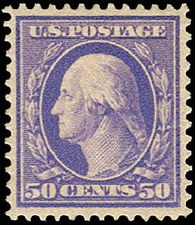 US Stamp Value Scott Catalog #341 - 1909 50c Washington. Regency-Superior, Nov 2014, Sale 108, Lot 722