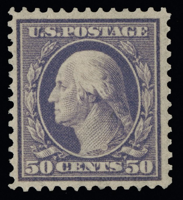 Value of US Stamps Scott Cat. # 341: 1909 50c Washington. Spink Shreves Galleries, Aug 2013, Sale 144, Lot 212