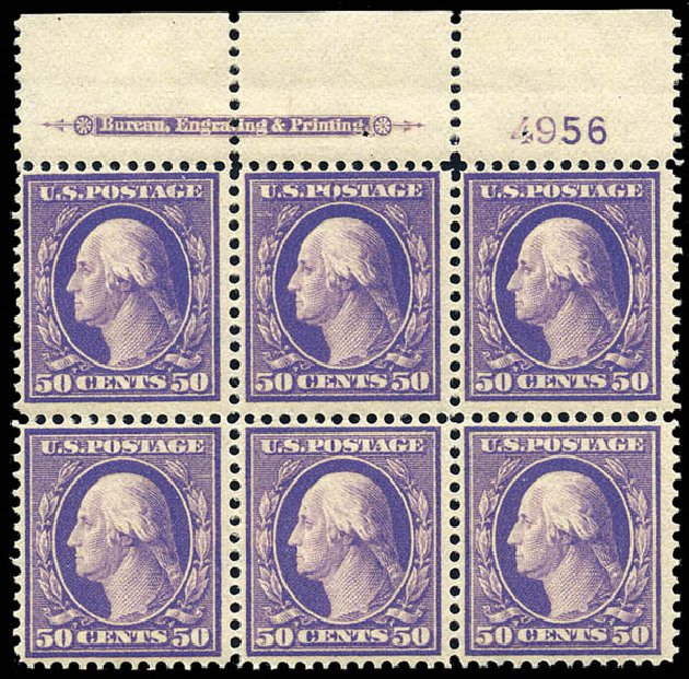 US Stamp Value Scott Catalogue #341: 1909 50c Washington. Matthew Bennett International, May 2014, Sale 350, Lot 483